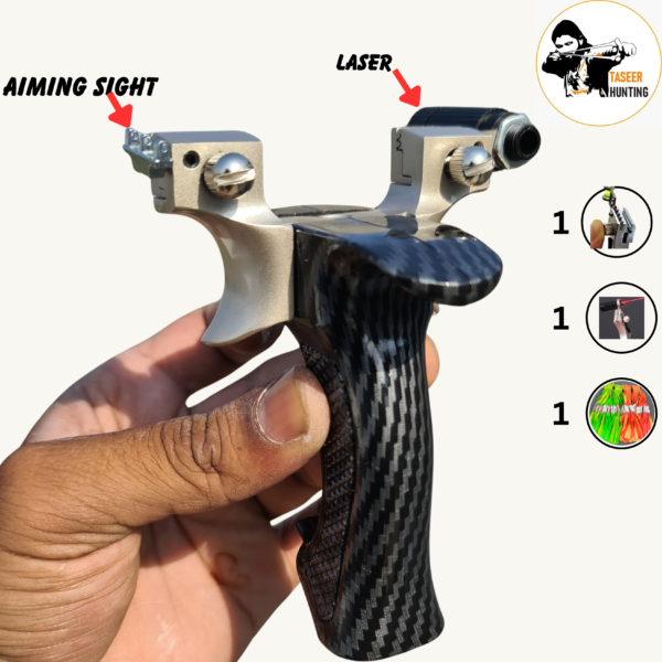 Punch Grip Stainless Steel Laser Slingshot