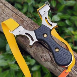 TASEER HUNTING Professional Stainless Steel Black Slingshot