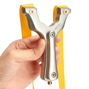 Stainless Steel Slingshot + 4 Bands + 144 Steel Balls