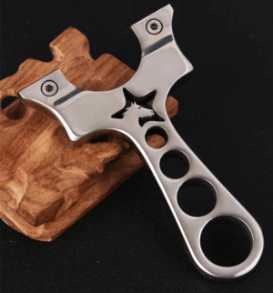 THS-OTT Steel Slingshot + 1 Band + 2 Extra Nuts + 1 L key