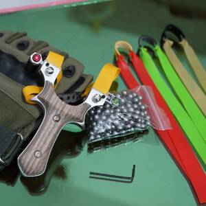 1 Silver Gray Ott + 3 Bands + 144 Steel Balls + Laser & Water Level