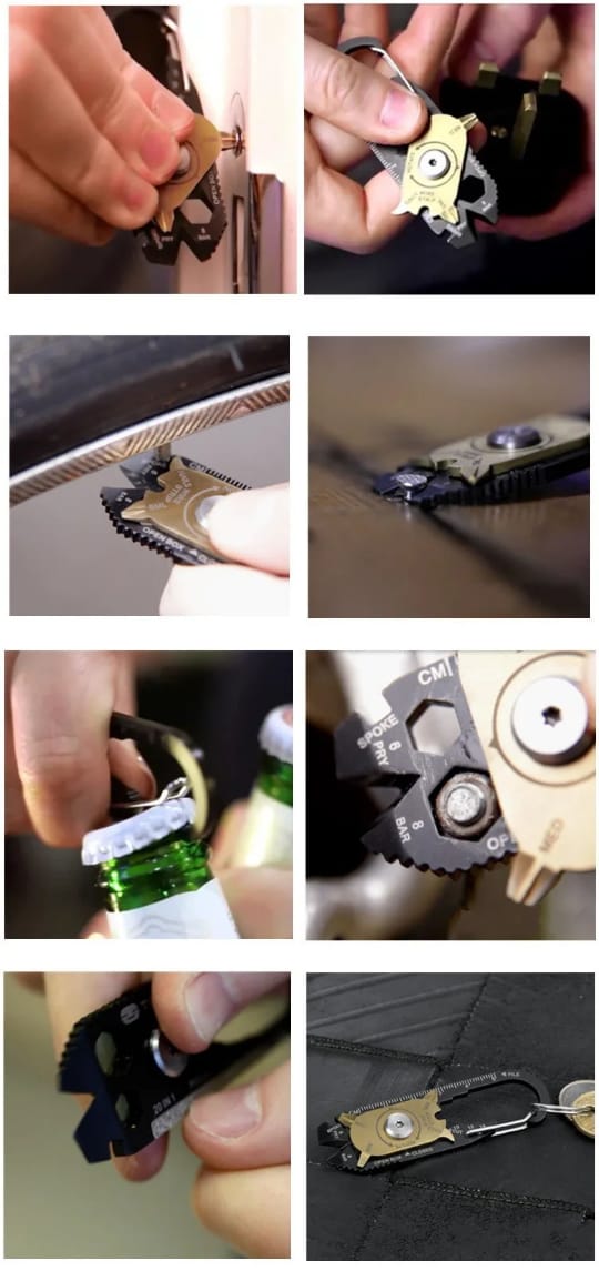 20 in 1 Multifunctional Mini Tool Key Chain Multipurposes Outdoor Keh Chain - Image 4
