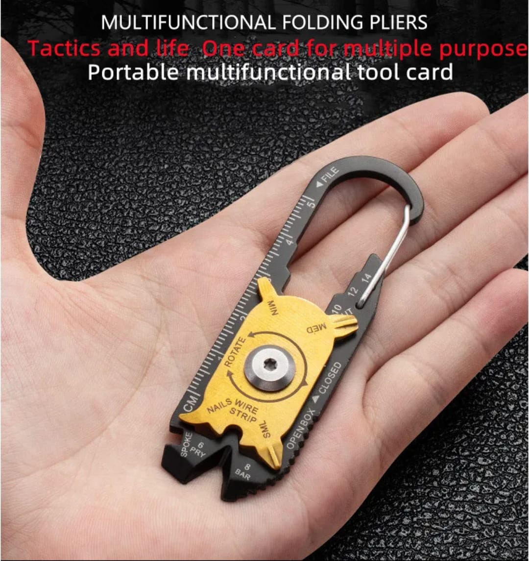 20 in 1 Multifunctional Mini Tool Key Chain Multipurposes Outdoor Keh Chain - Image 9