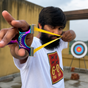 Premium Magnetic Slingshot with Strong Magnetic Ball Holder – 3 Rubber Bands & 144 Steel Balls