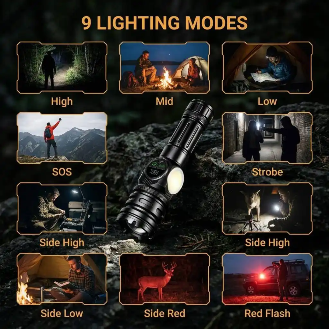 Yemao YM-G280 USB Rechargeable LED Flashlight, - Image 4