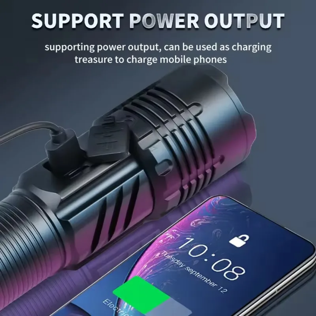 X-Balog PM10-TG High Power Zoomable USB Charging Flashlight - Image 3