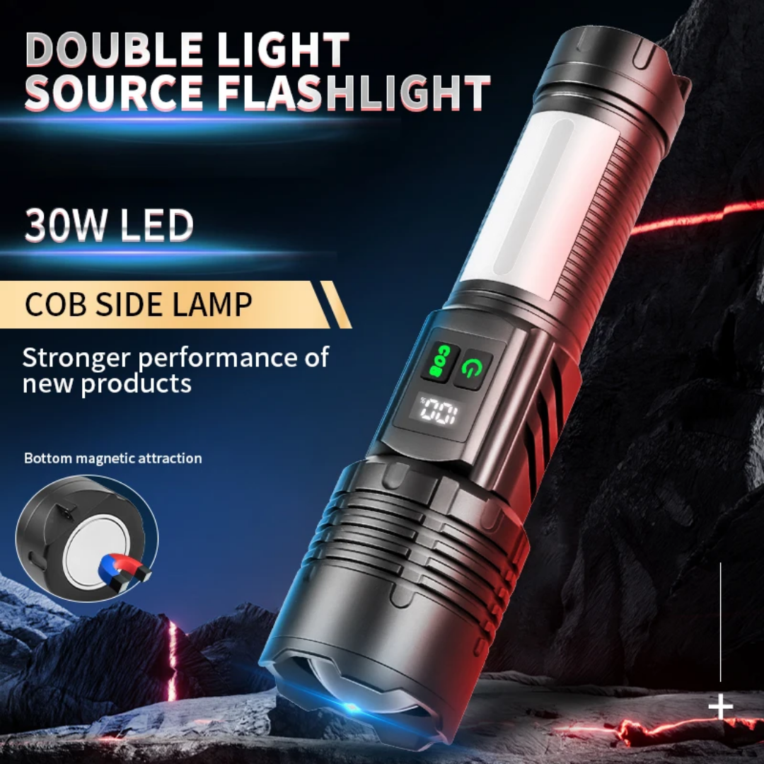 X-Balog PM10-TG High Power Zoomable USB Charging Flashlight - Image 2