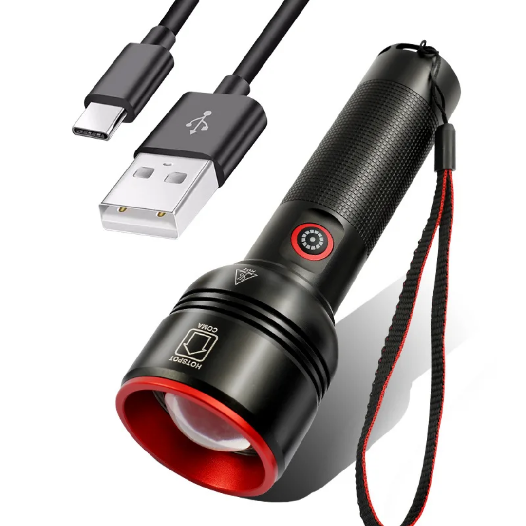 ABD-X68 (or similar 2200-series/CB-2208 style) multifunctional aluminum alloy rechargeable LED tactical flashlight