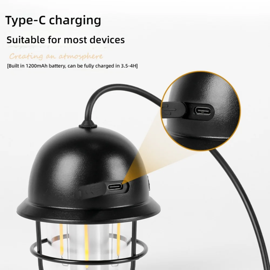 Vintage Portable LED Camping Lantern - Image 5