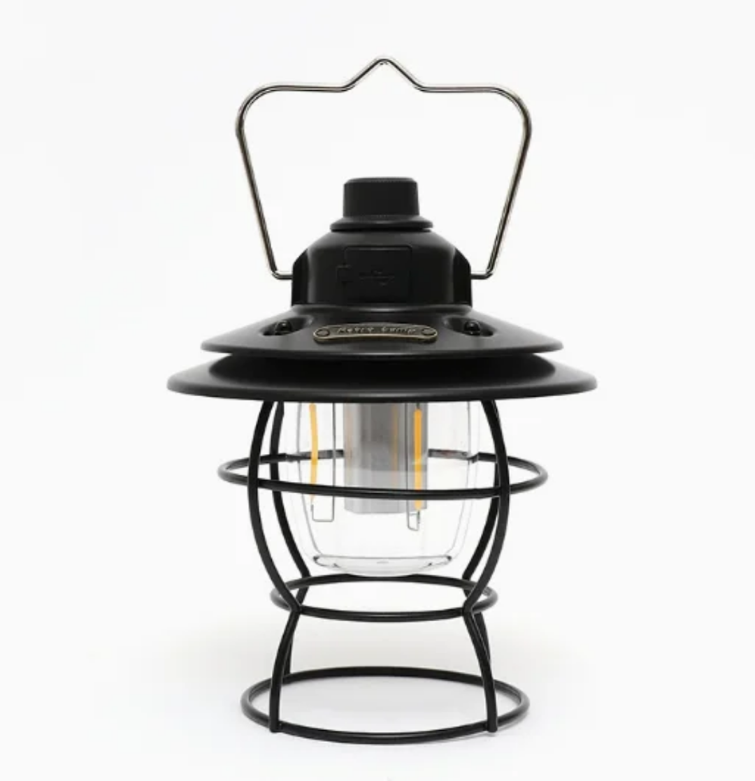 Vintage-style, USB rechargeable LED camping lantern - Image 7