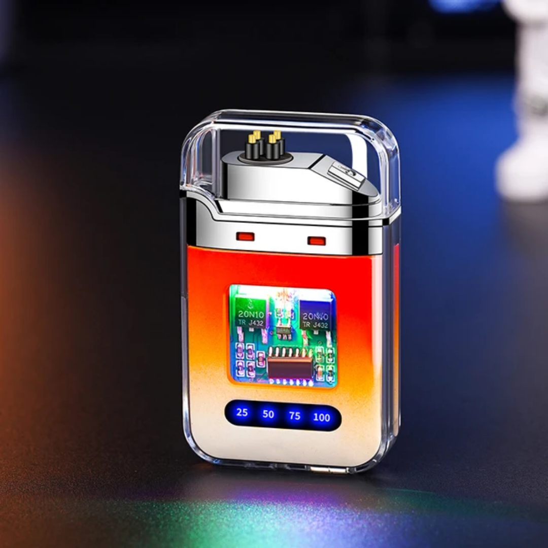 Transparent-body, USB-rechargeable electric dual-arc plasma lighter with a digital battery display - Image 7