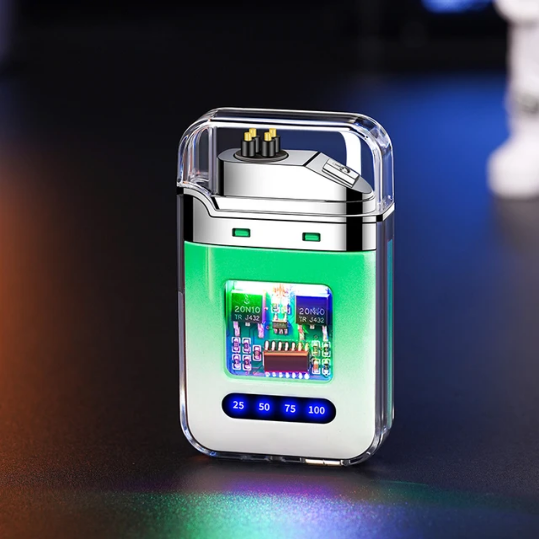 Transparent-body, USB-rechargeable electric dual-arc plasma lighter with a digital battery display - Image 10
