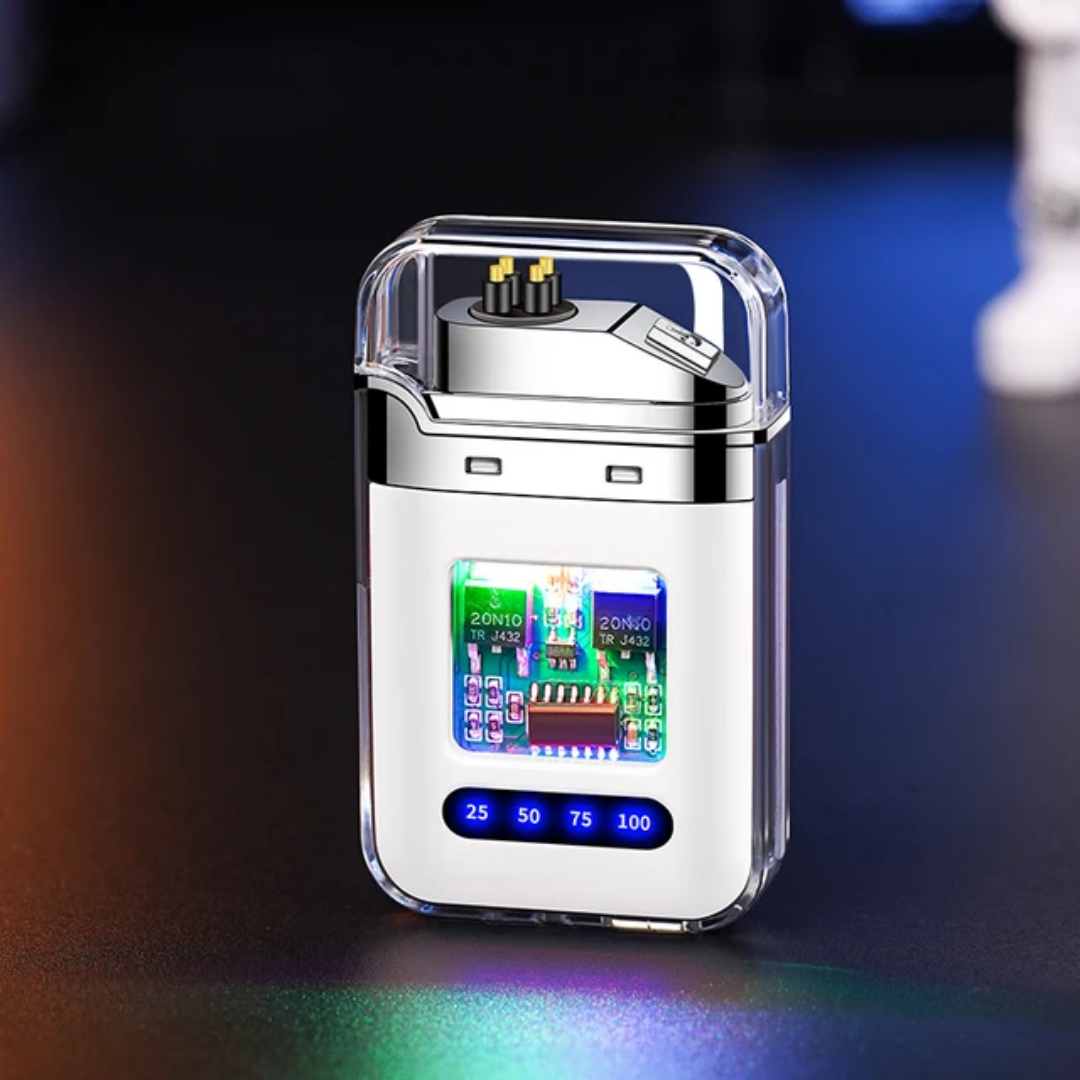 Transparent-body, USB-rechargeable electric dual-arc plasma lighter with a digital battery display - Image 11
