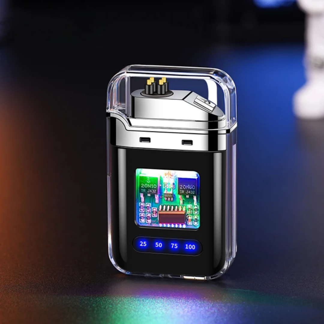Transparent-body, USB-rechargeable electric dual-arc plasma lighter with a digital battery display - Image 13