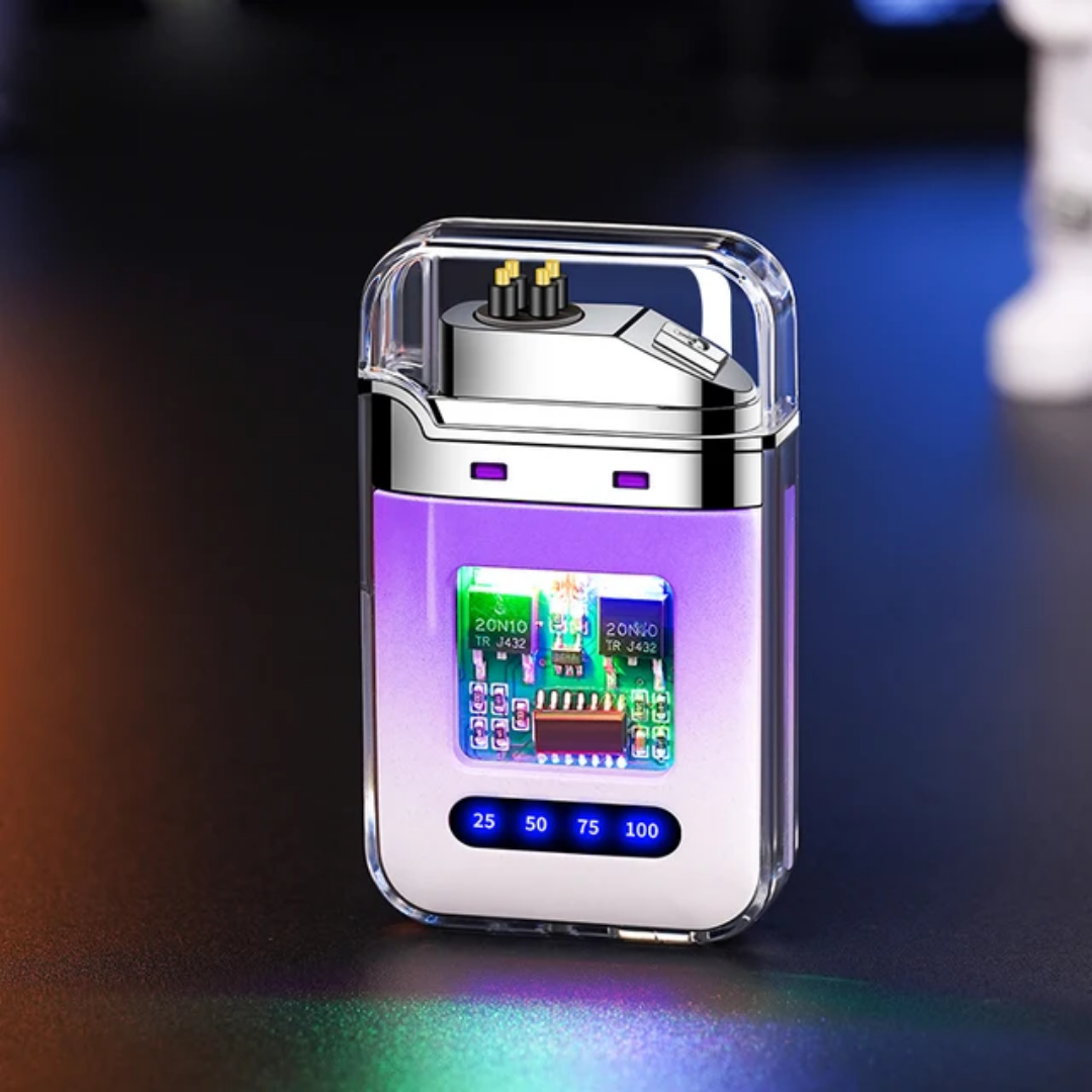 Transparent-body, USB-rechargeable electric dual-arc plasma lighter with a digital battery display - Image 15
