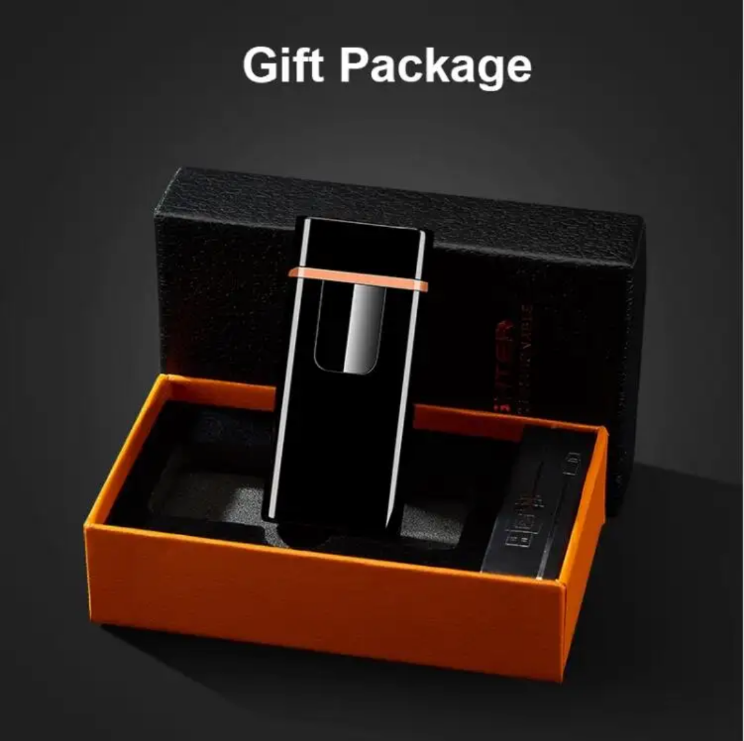 USB-rechargeable dual-arc electric plasma lighter featuring a touch-sensitive power button and an LED battery level indicator - Image 2
