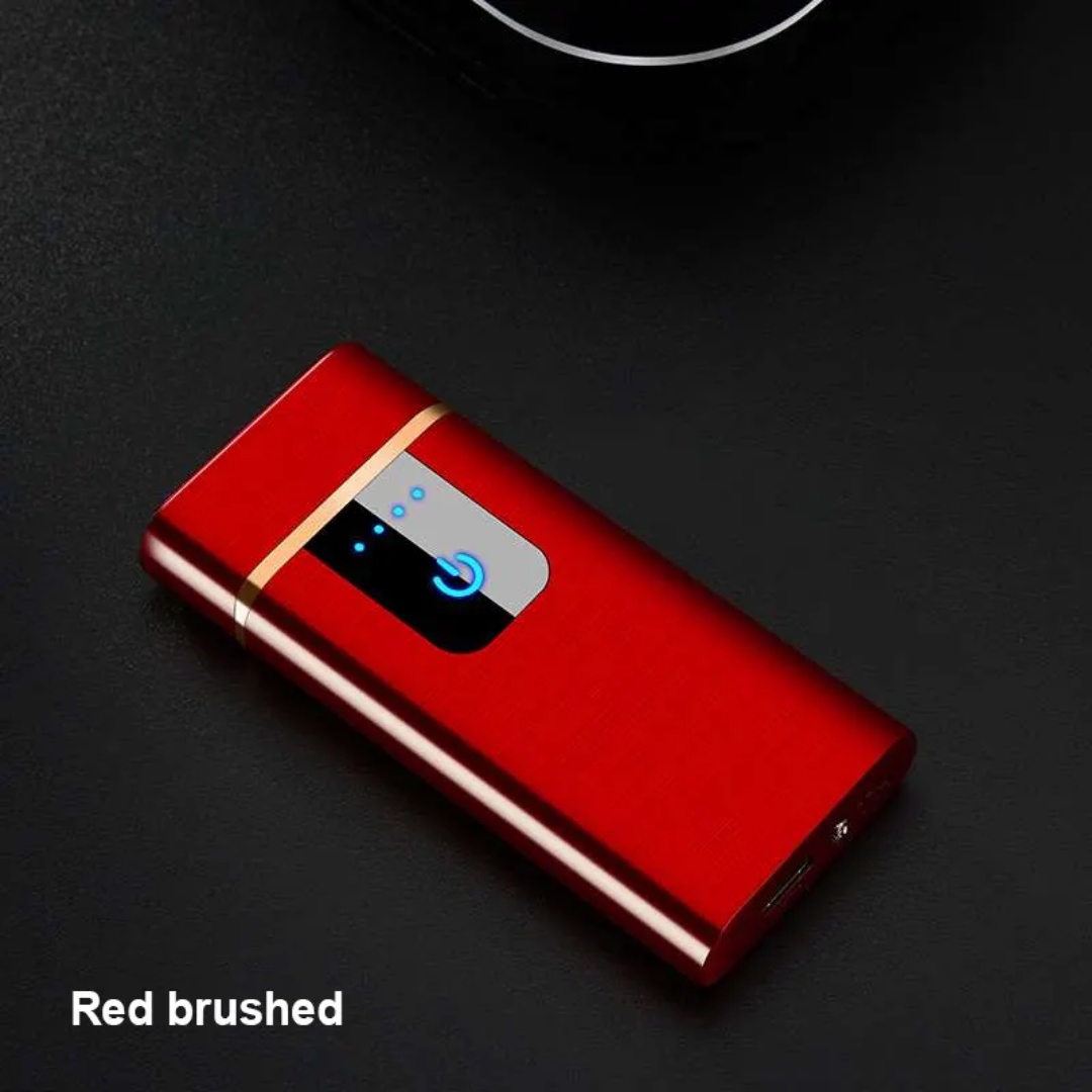 USB-rechargeable dual-arc electric plasma lighter featuring a touch-sensitive power button and an LED battery level indicator - Image 3