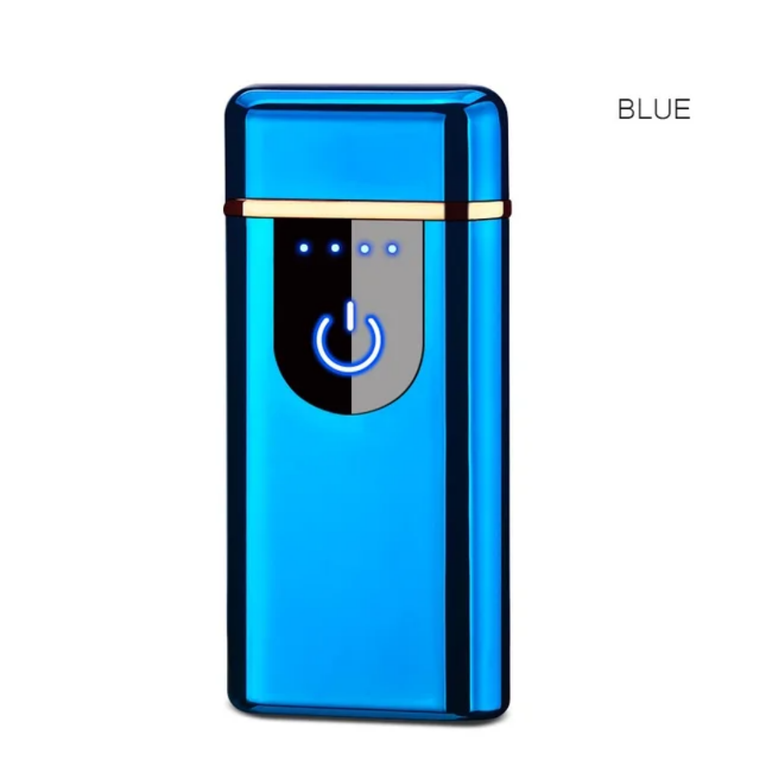 USB-rechargeable dual-arc electric plasma lighter featuring a touch-sensitive power button and an LED battery level indicator - Image 8