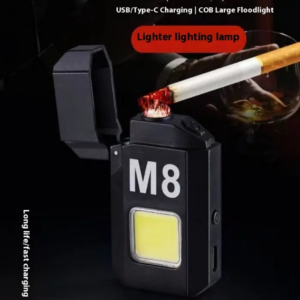 M8 Multifunctional COB LED Flashlight with an Electronic Lighter