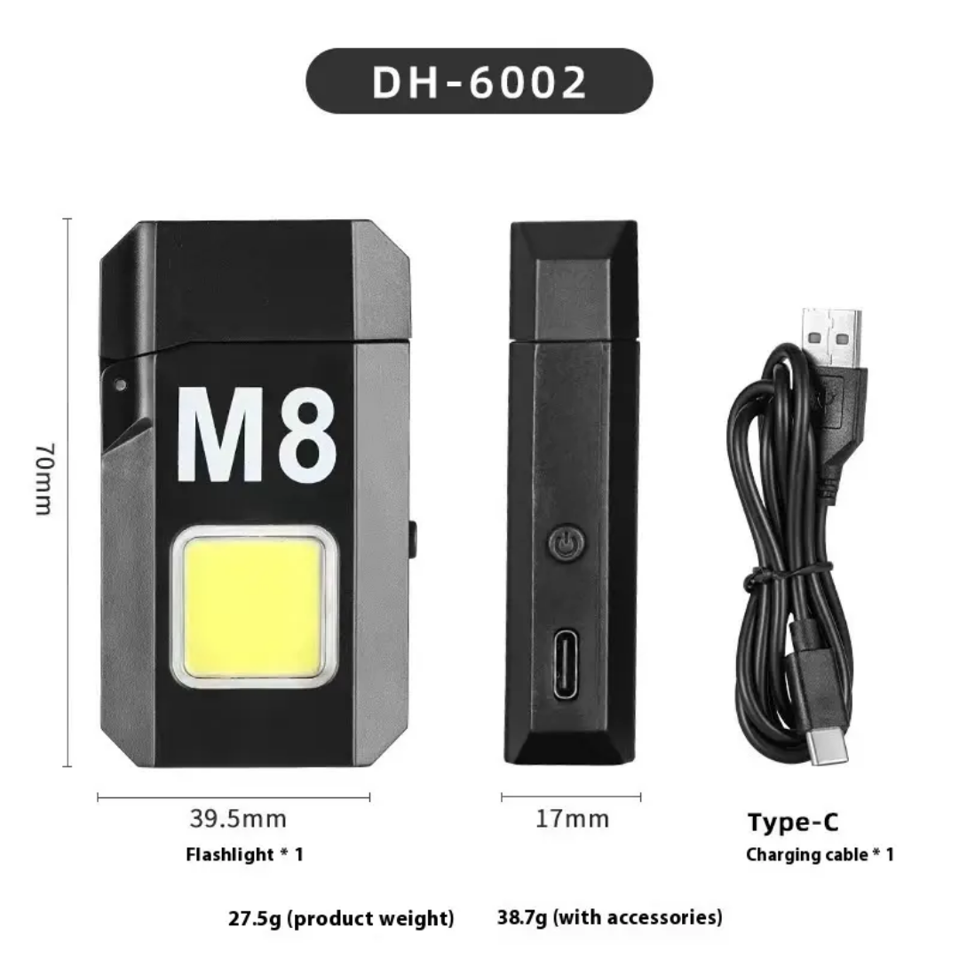 M8 Multifunctional COB LED Flashlight with an Electronic Lighter - Image 3