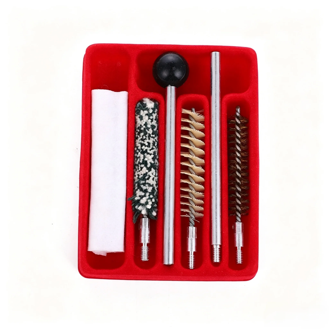 gun cleaning kit specifically designed for .357, .38 caliber, and 9mm firearms.