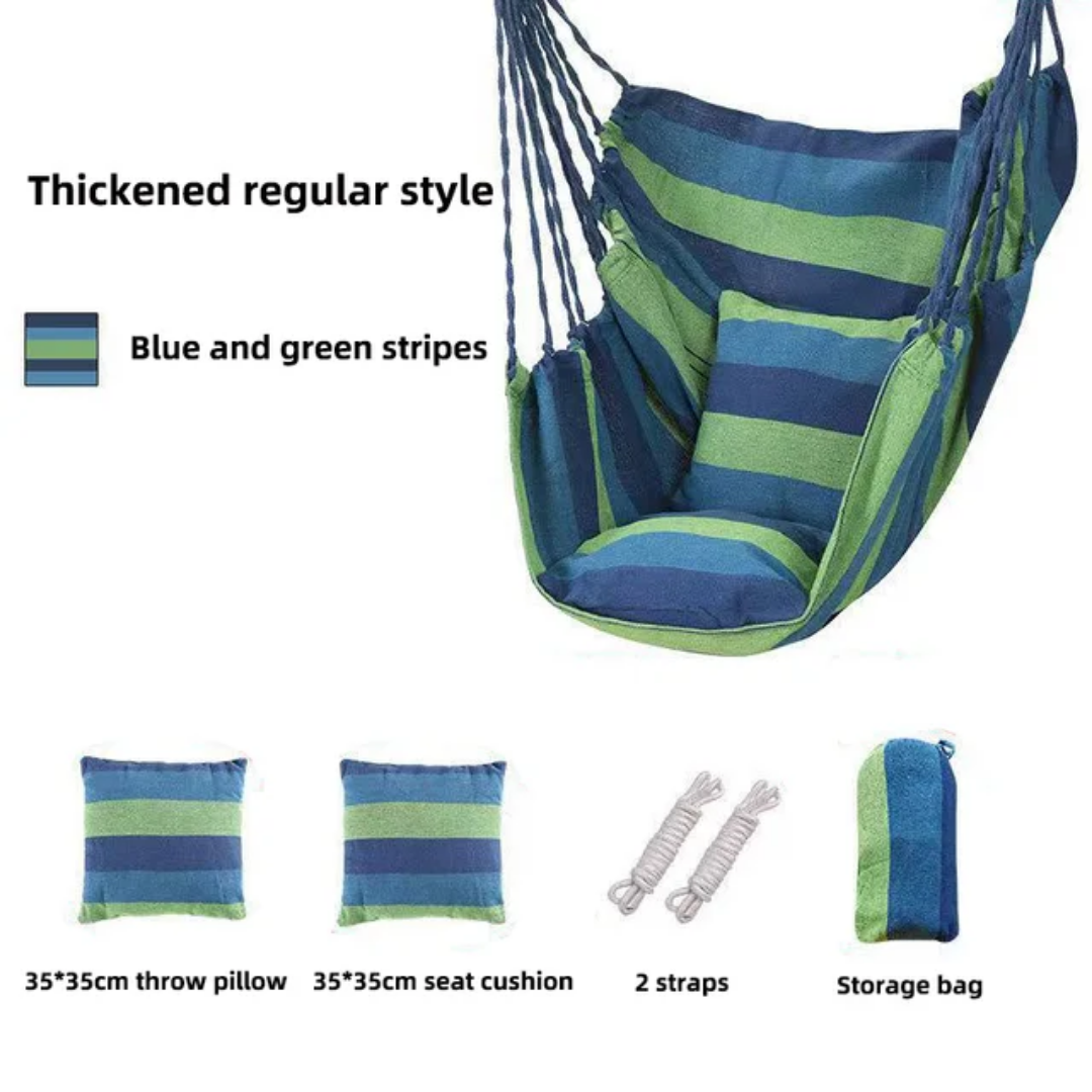 Outdoor Hanging Hammock Chair Swing with Cushions - Image 6