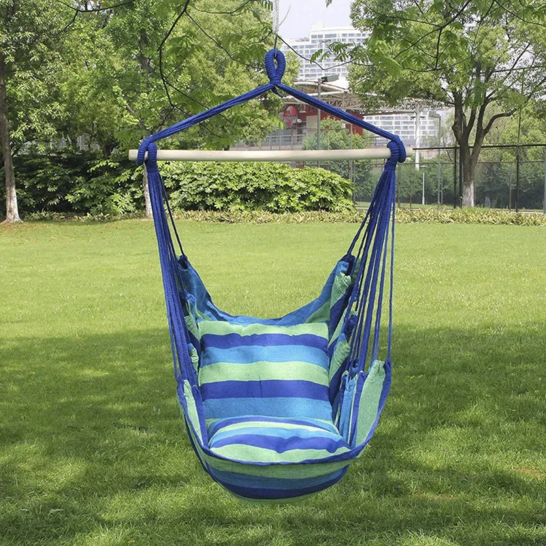 Outdoor Hanging Hammock Chair Swing with Cushions - Image 3