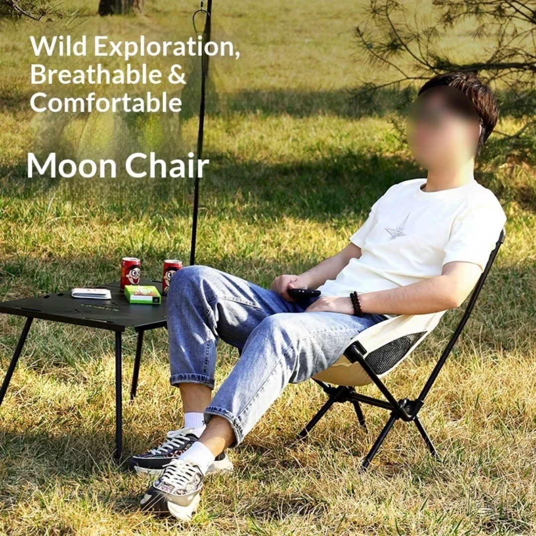 Ultralight, compact folding moon-style chair designed for backpacking, camping, and outdoor activities - Image 4