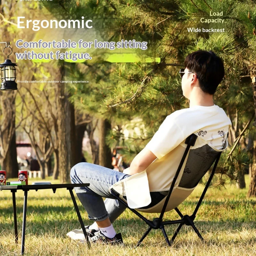 Ultralight, compact folding moon-style chair designed for backpacking, camping, and outdoor activities - Image 5