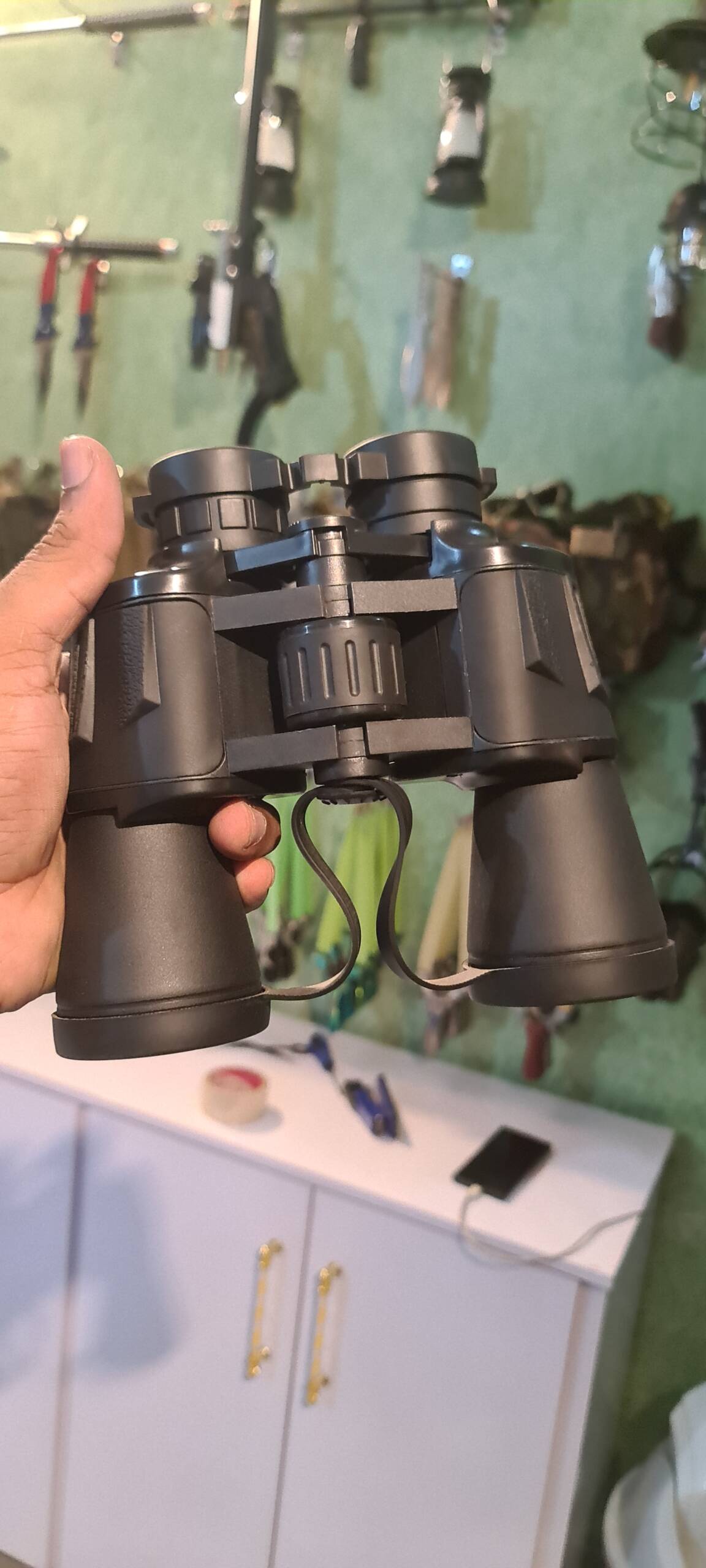 20x50 high-power waterproof binoculars with a central focus wheel - Image 4