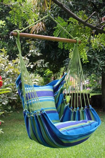 Outdoor Hanging Hammock Chair Swing with Cushions - Image 2